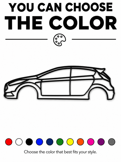 Ford Fiesta MK7.5 Silhouette Wall Art ( FRONT TEXTURED )