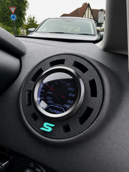 Ford Fiesta MK7 / MK7.5 Turbo Gauge Air Vent Holder ( FRONT TEXTURED )