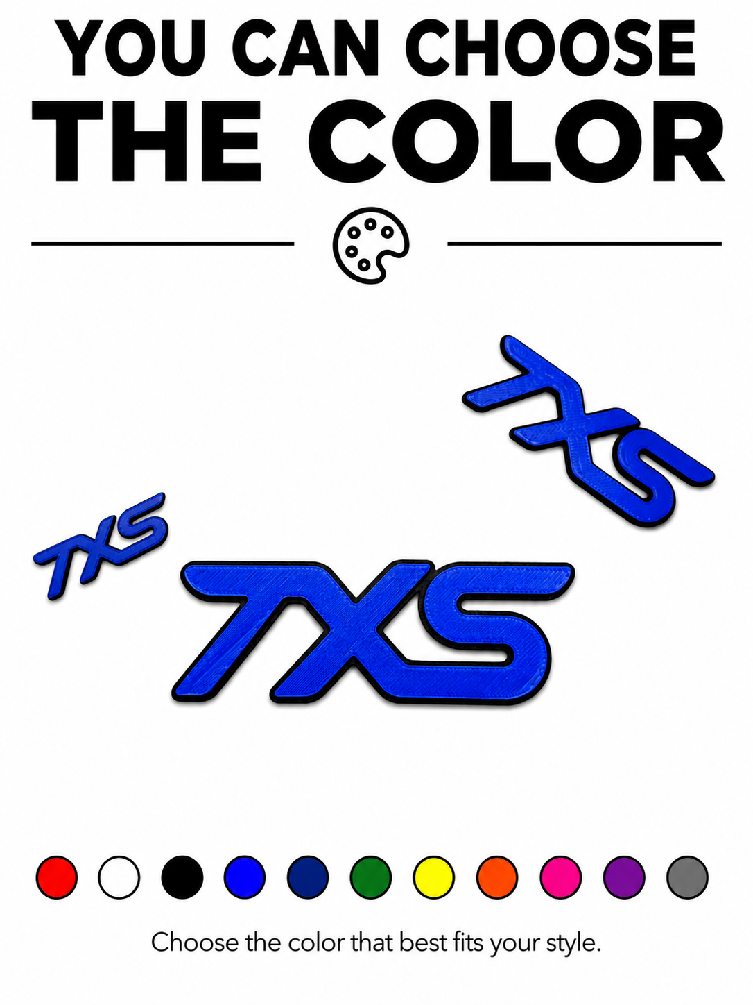 Ford Fiesta “TXS” Badge Set ( FRONT TEXTURED )