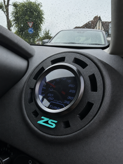 Ford Fiesta MK7 / MK7.5 Turbo Gauge Air Vent Holder ( FRONT TEXTURED )