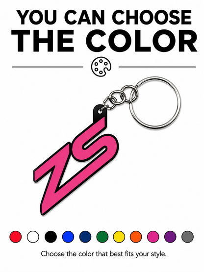 Ford "ZS" Badge Keychain ( FRONT TEXTURED )