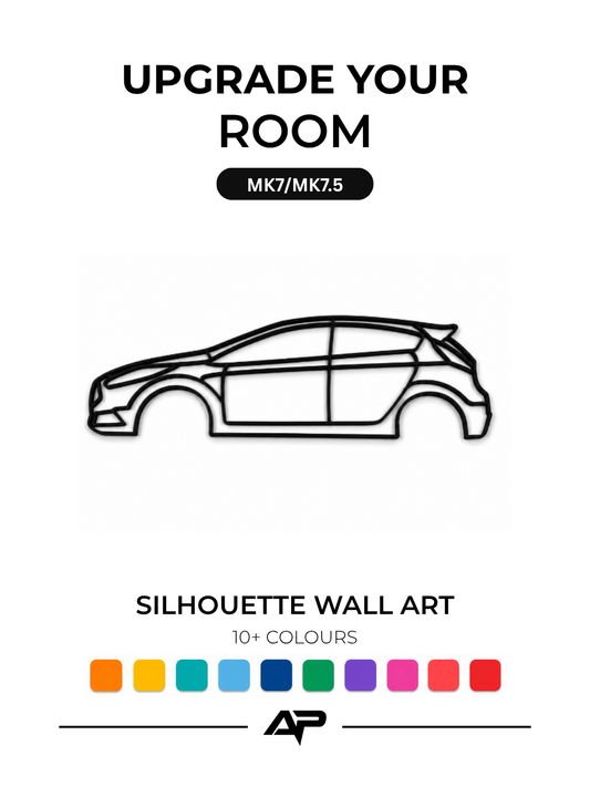 Ford Fiesta MK7/MK7.5 Silhouette Wall Art ( FRONT TEXTURED )