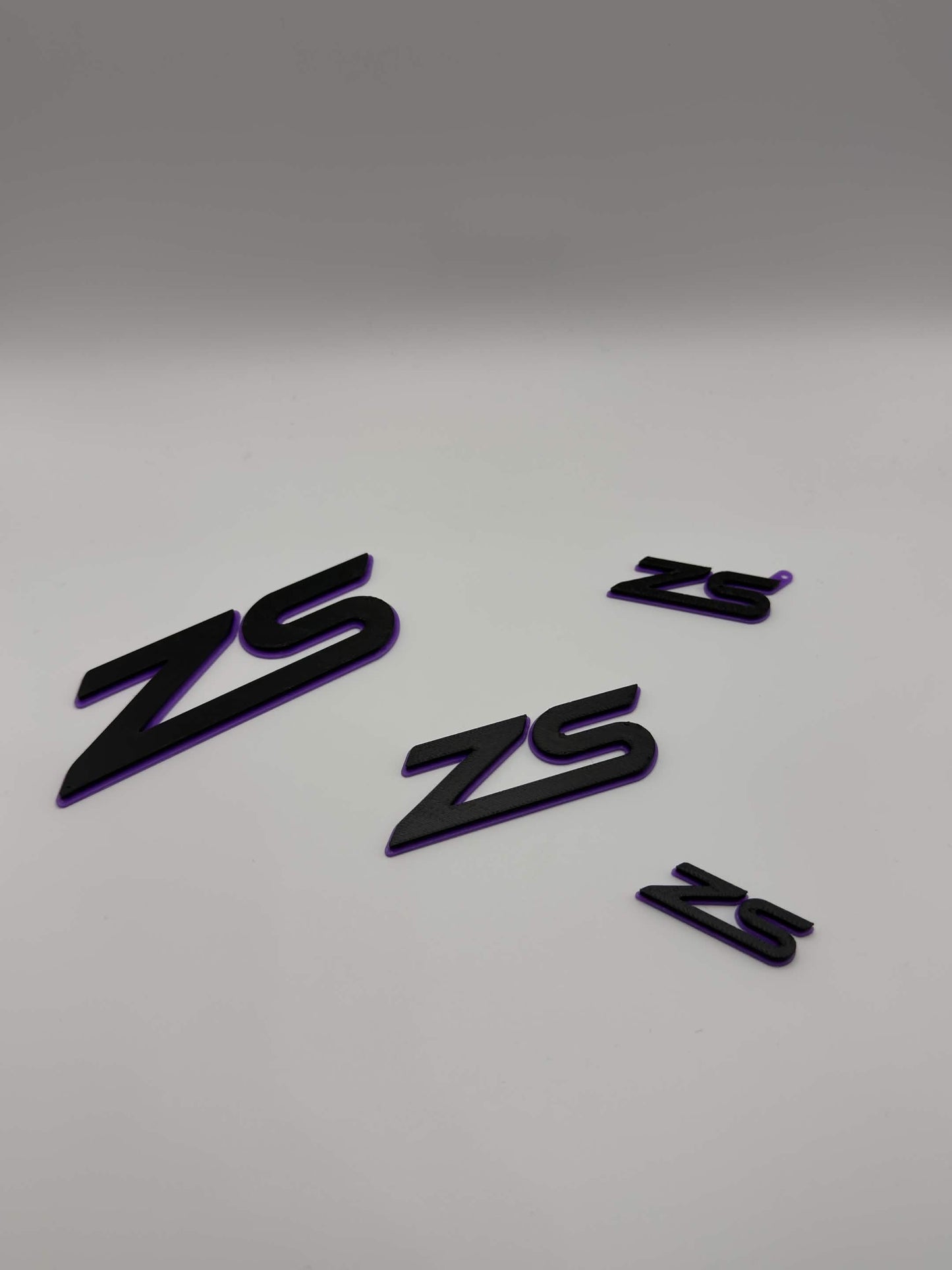 Ford Fiesta INVERTED "ZS" Badge Set ( FRONT TEXTURED )