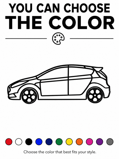 Ford Fiesta MK7 / MK7.5 Silhouette – 3D Printed Wall Art ( FRONT TEXTURED )