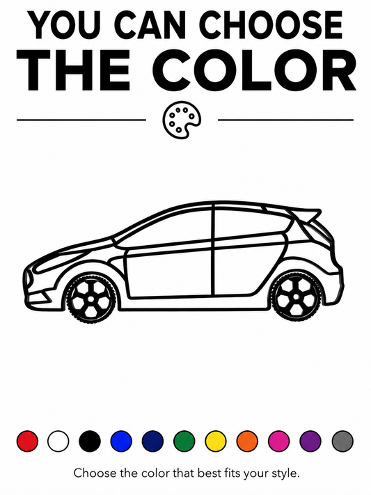 Ford Fiesta MK7 / MK7.5 Silhouette – 3D Printed Wall Art ( FRONT TEXTURED )