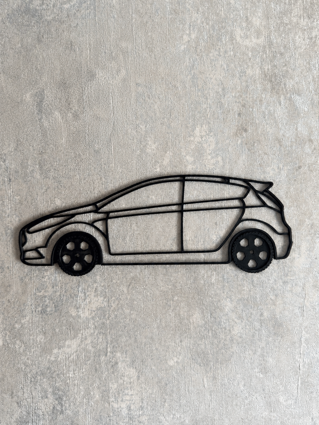 Ford Fiesta MK7 / MK7.5 Silhouette – 3D Printed Wall Art ( FRONT TEXTURED )
