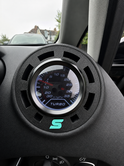 Ford Fiesta MK7 / MK7.5 Turbo Gauge Air Vent Holder ( FRONT TEXTURED )